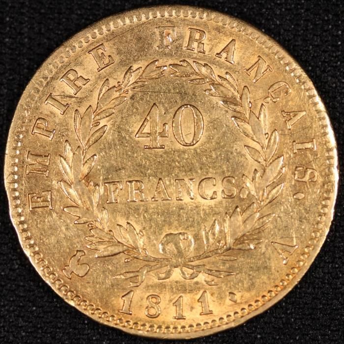フランス France ナポレオン1世 NapoleonⅠ 月桂冠 40フラン金貨