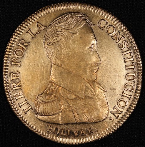 ボリビア Bolivia シモン・ボリバル 8スクード金貨 1832年