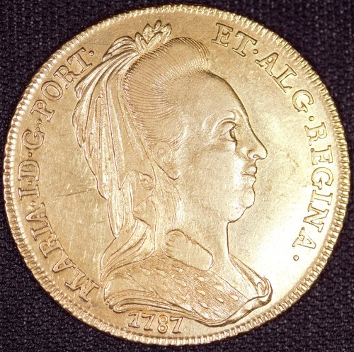 ポルトガル Portugal マリア1世 Maria I 4エスクード 1ペカ 金貨 1787年  