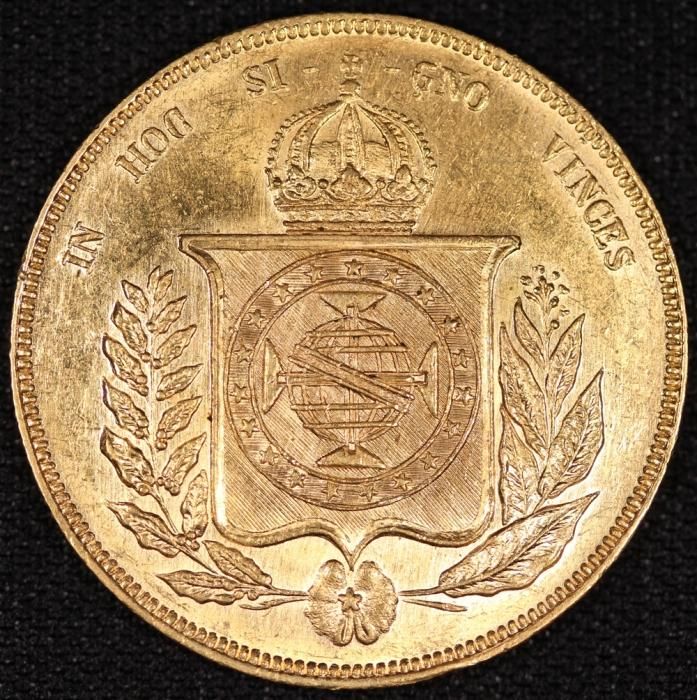ブラジル Brazil ペドロ2世 Pedro II 20000 レイス 金貨 1856年
