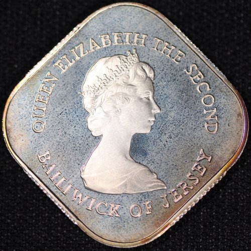 イギリス領 ジャージー Bailiwick of Jersey ジャージーの戦い200年 エリザベス2世 1ポンド銀貨 プルーフ 1981年-4
