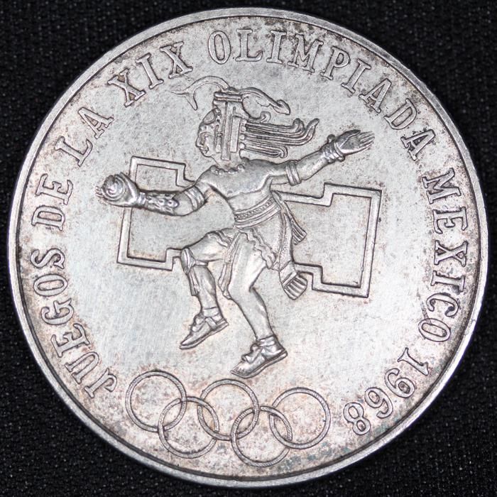 メキシコ Mexico メキシコシティーオリンピック 25ペソ銀貨 1968年