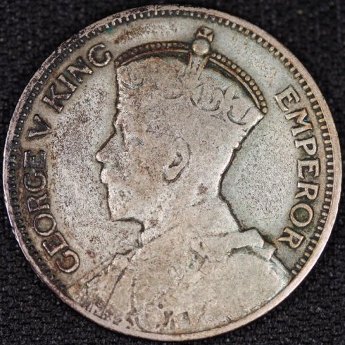 ニュージーランド New Zealand ジョージ5世 シリング銀貨 1933年