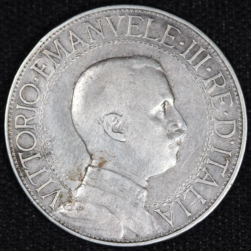 イタリア 2リラ銀貨 1911年