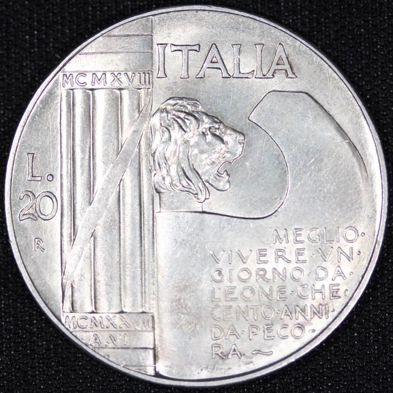 招*@様 1916年イタリア　ヴィットリオ・エマヌエーレ3世 1リラ銀貨　2枚セ イタリア銀貨1916年／ヴィットーリオエマヌエーレ3世