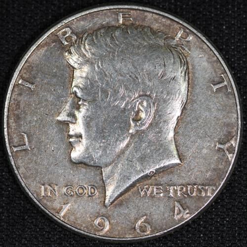 アメリカ United States of America ケネディ大統領 ハーフダラー銀貨 1964年 -02