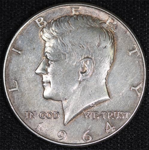 アメリカ United States of America ケネディ大統領 ハーフダラー銀貨 1964年 -04