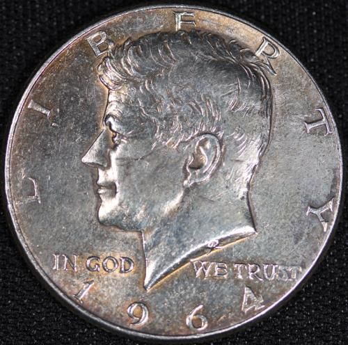 アメリカ United States of America ケネディ大統領 ハーフダラー銀貨 1964年 -03