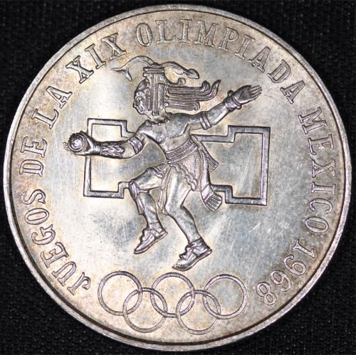 メキシコ Mexico メキシコシティーオリンピック 25ペソ銀貨 1968年