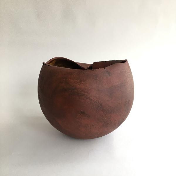 西川聡 赤い花器 - Jikonka ONLINE SHOP