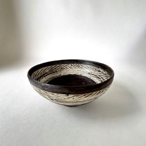 村木雄児　茶色三島7寸皿　未使用　2点セット 村木雄児 茶色三島7寸皿 未使用 2点セット 村木雄児 茶色三島