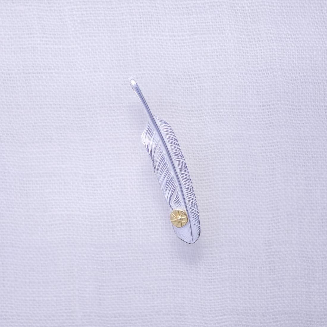 studio t&y フェザー SS (ライト) Gold Point S フェザージュエリー フェザー小 （左）＋純金小 【 STUDIO T&Y