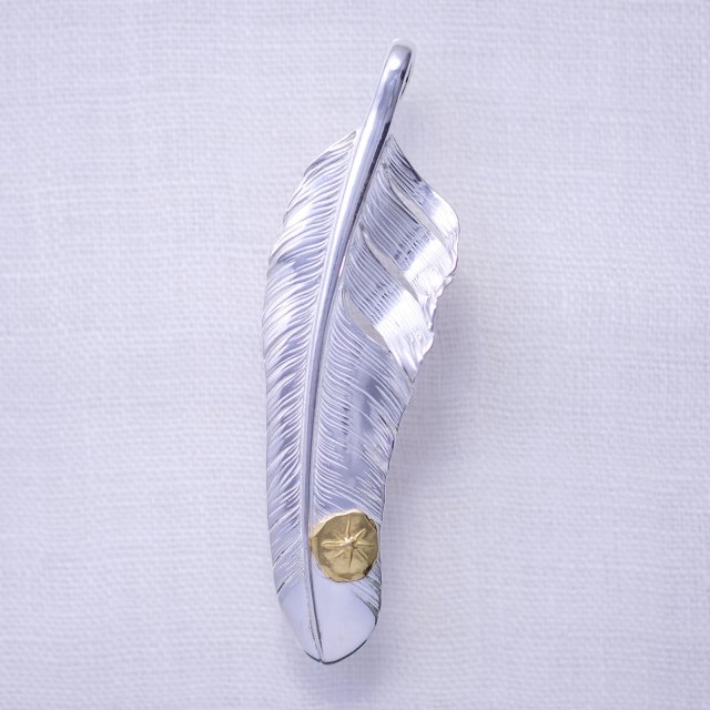 Flight Feather with Gold Point L