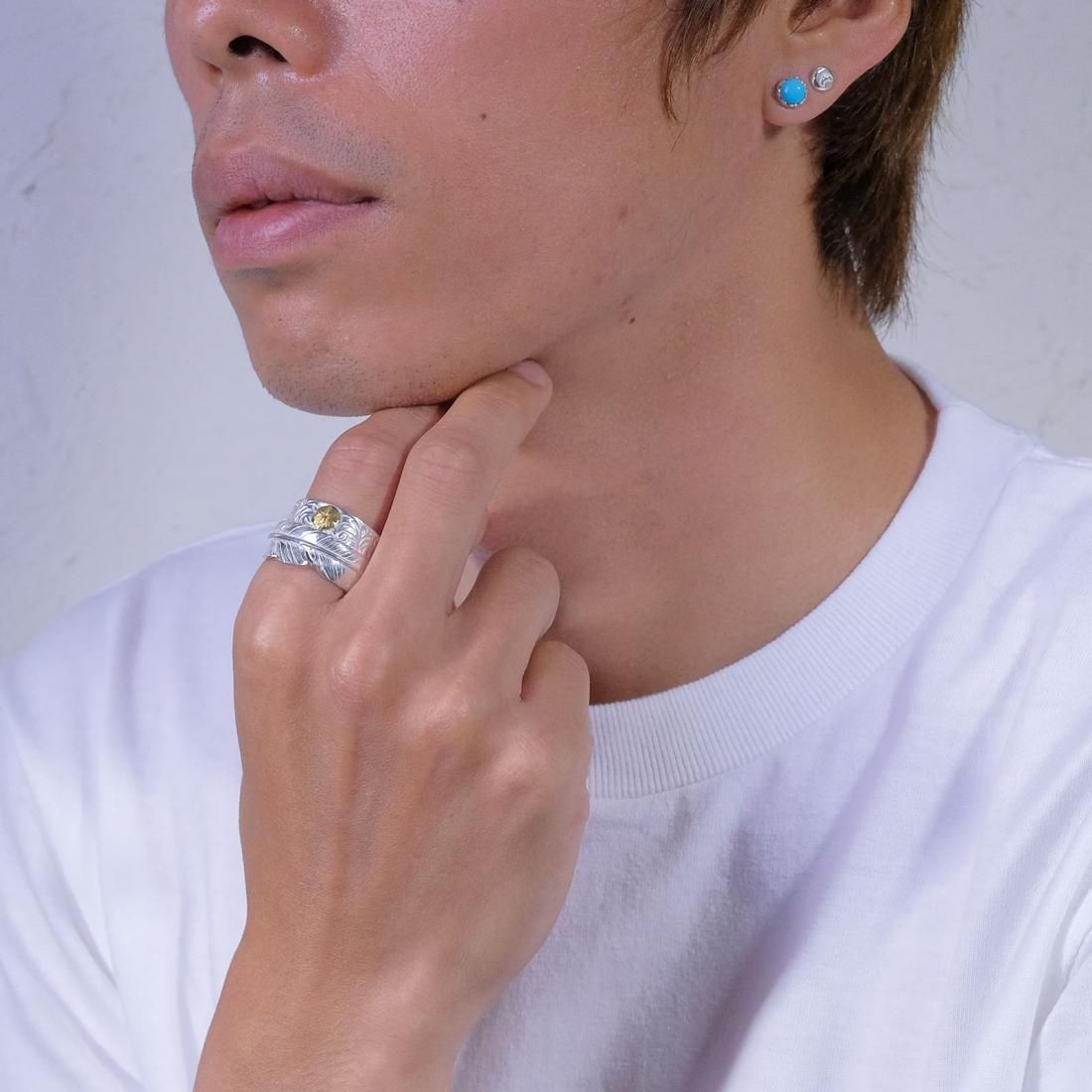 スタジオ t&y フェザー 唐草 リング 指輪 インディアンジュエリー スタジオ t&y フェザー 唐草 リング 指輪 インディアン