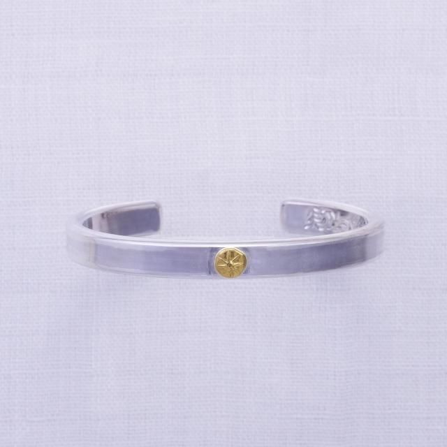 STUDIO T&Y スタジオティーアンドワイ Plain Bangle 10mm Gold Point プレーンバングル イーグル SV950 K24 Size