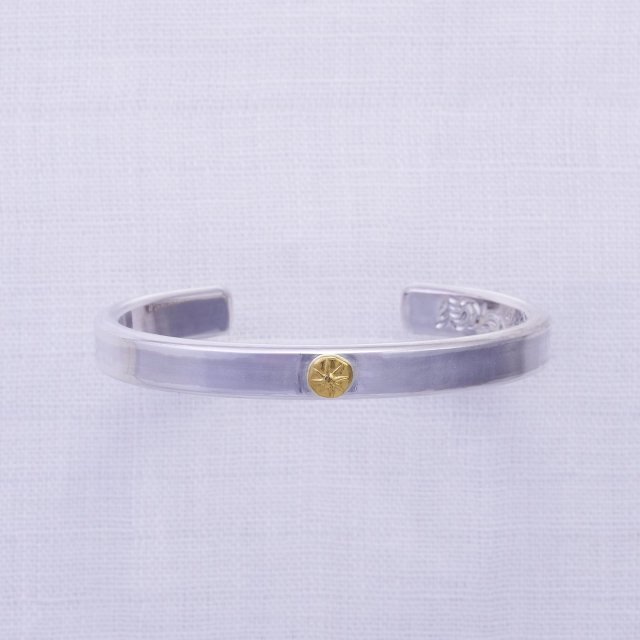 Plain Bangle 8mm width with Gold Point L