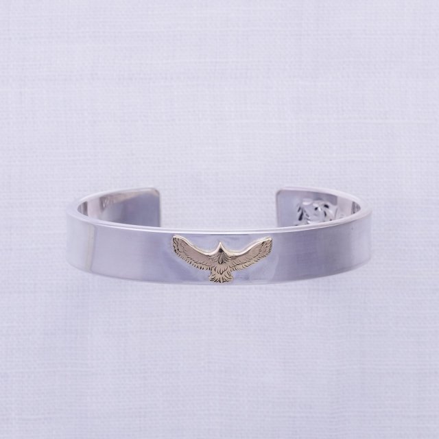 Plain Bangle 12mm width with K10 Mini Eagle