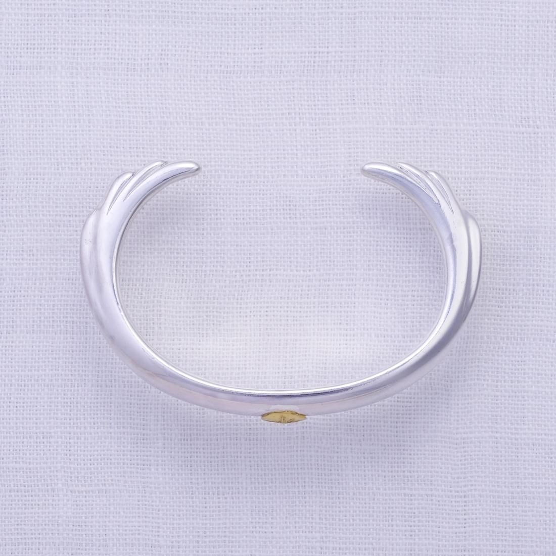 studio t&y バングル STUDIO T&Y - Plain Bangle 10mm width with Gold Point L