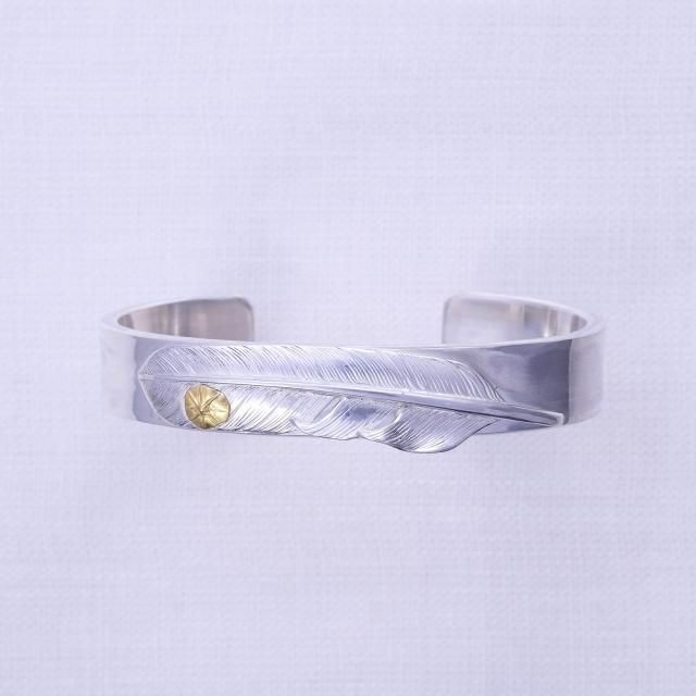 STUDIO T&Y スタジオティーアンドワイ Plain Bangle 10mm Gold Point プレーンバングル イーグル SV950 K24 Size