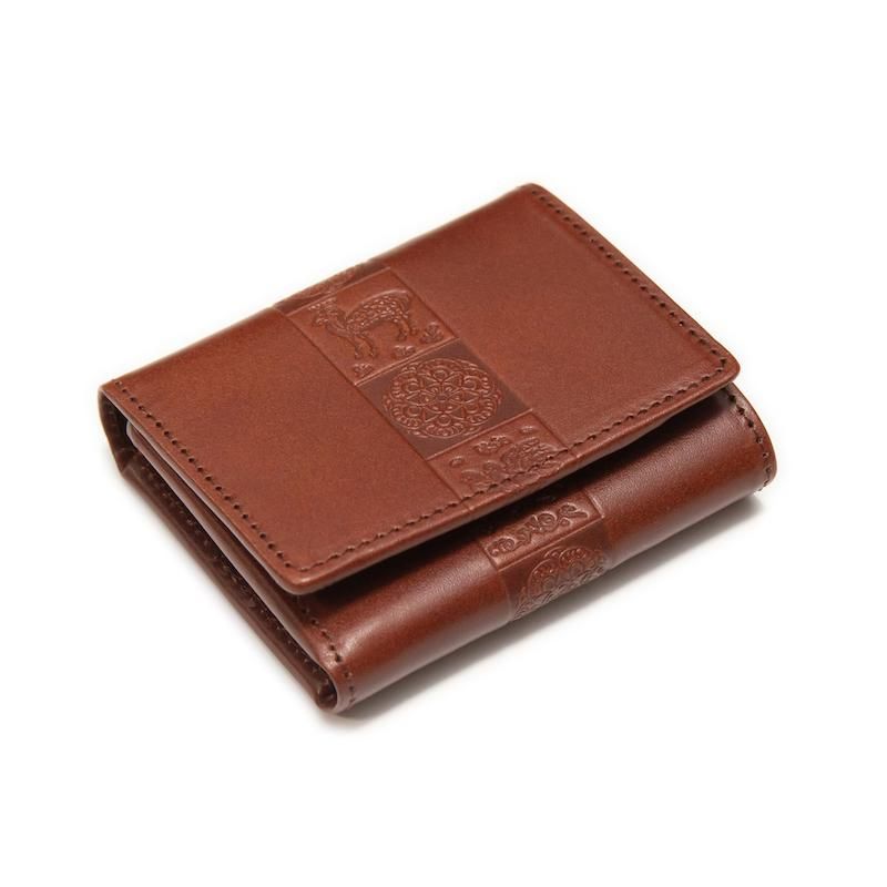 ハブ皮仕様　三つ折り財布 三つ折財布[エナメル]