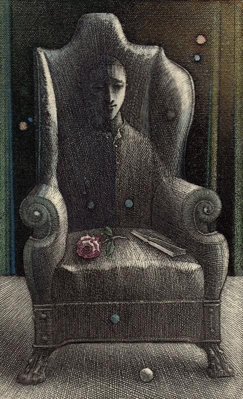 坂東壯一 手彩色銅版画 『人間椅子』サイン入り - y art gallery