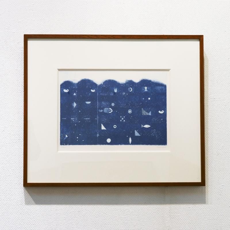 駒井哲郎 銅版画 「岩礁にて」サイン入り ＊額装品 - y art gallery