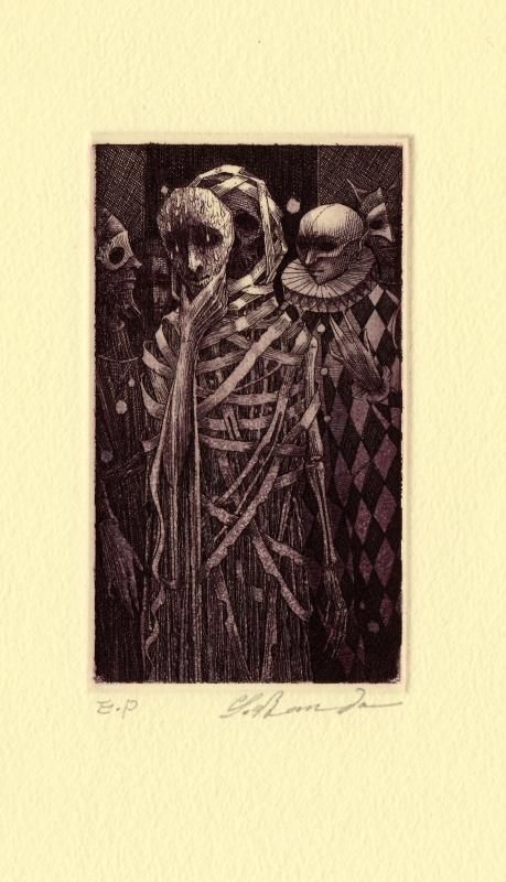 坂東壯一 銅版画 赤死病の仮面 サイン入り Y Art Gallery Online Shop