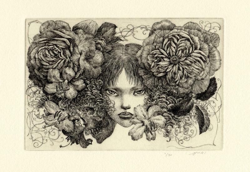 寺澤 智恵子 銅版画「モデル」＊シート - y art gallery
