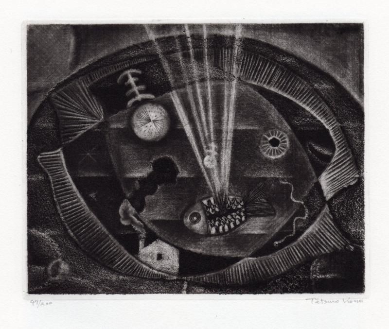 駒井哲郎 銅版画 「消えかかる夢」サイン入り *額装品 - y art 駒井哲郎 銅版画 「消えかかる夢」サイン入り *額装品 - y art