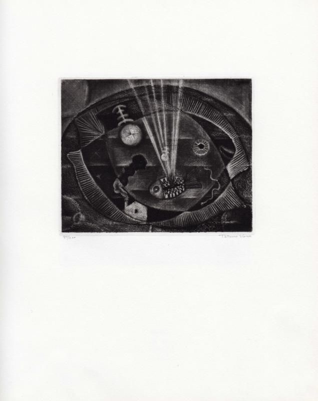 駒井哲郎 銅版画 「消えかかる夢」サイン入り *額装品 - y art 駒井哲郎 銅版画 「消えかかる夢」サイン入り *額装品 - y art