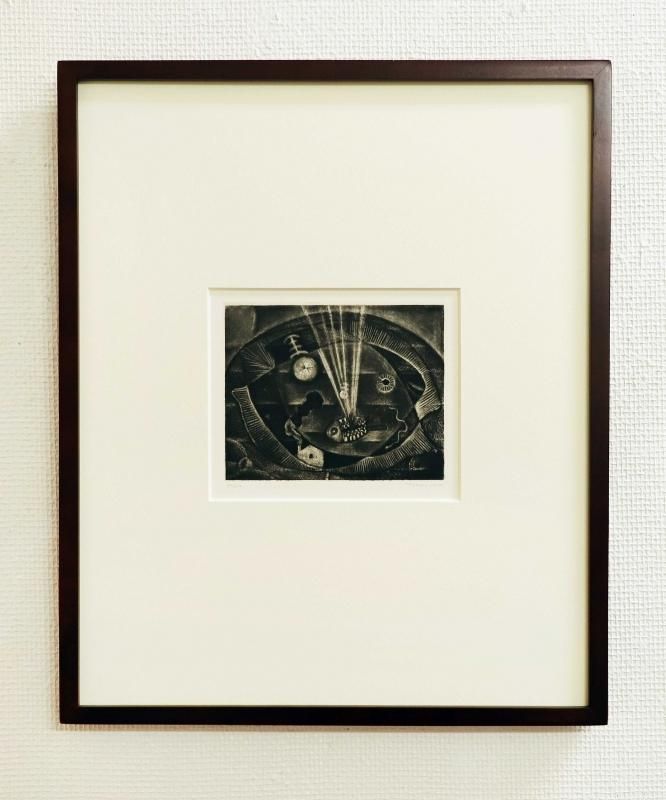 駒井哲郎 銅版画 「消えかかる夢」サイン入り *額装品 - y art 駒井哲郎 銅版画 「消えかかる夢」サイン入り *額装品 - y art