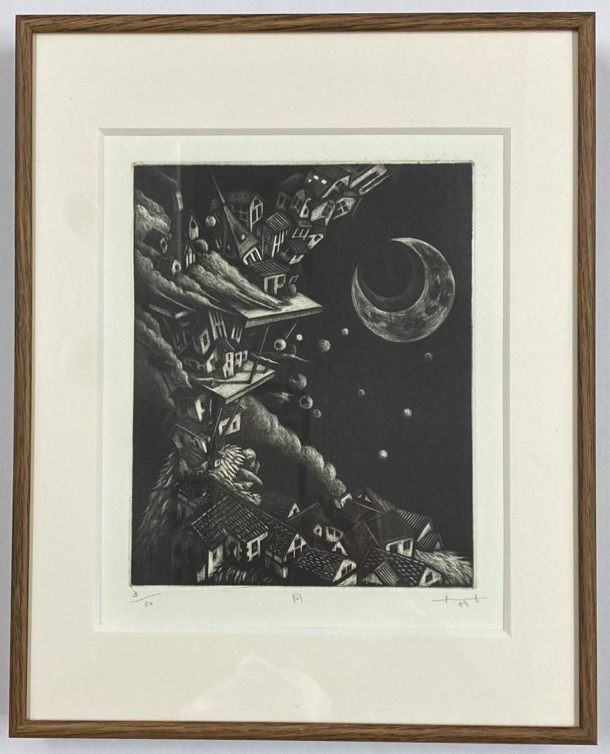 久保 貴之 銅版画作品 『月』＊額装品 - y art gallery