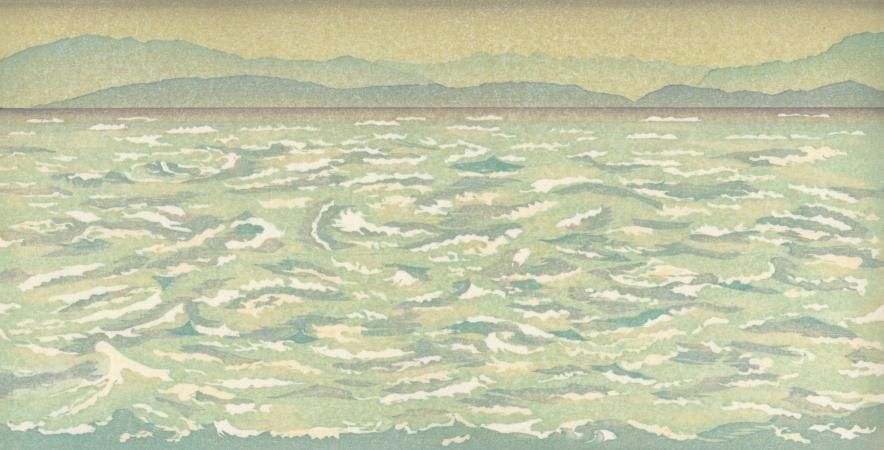 渡辺 裕司 木版画「瀬戸の海」＊シート - y art gallery