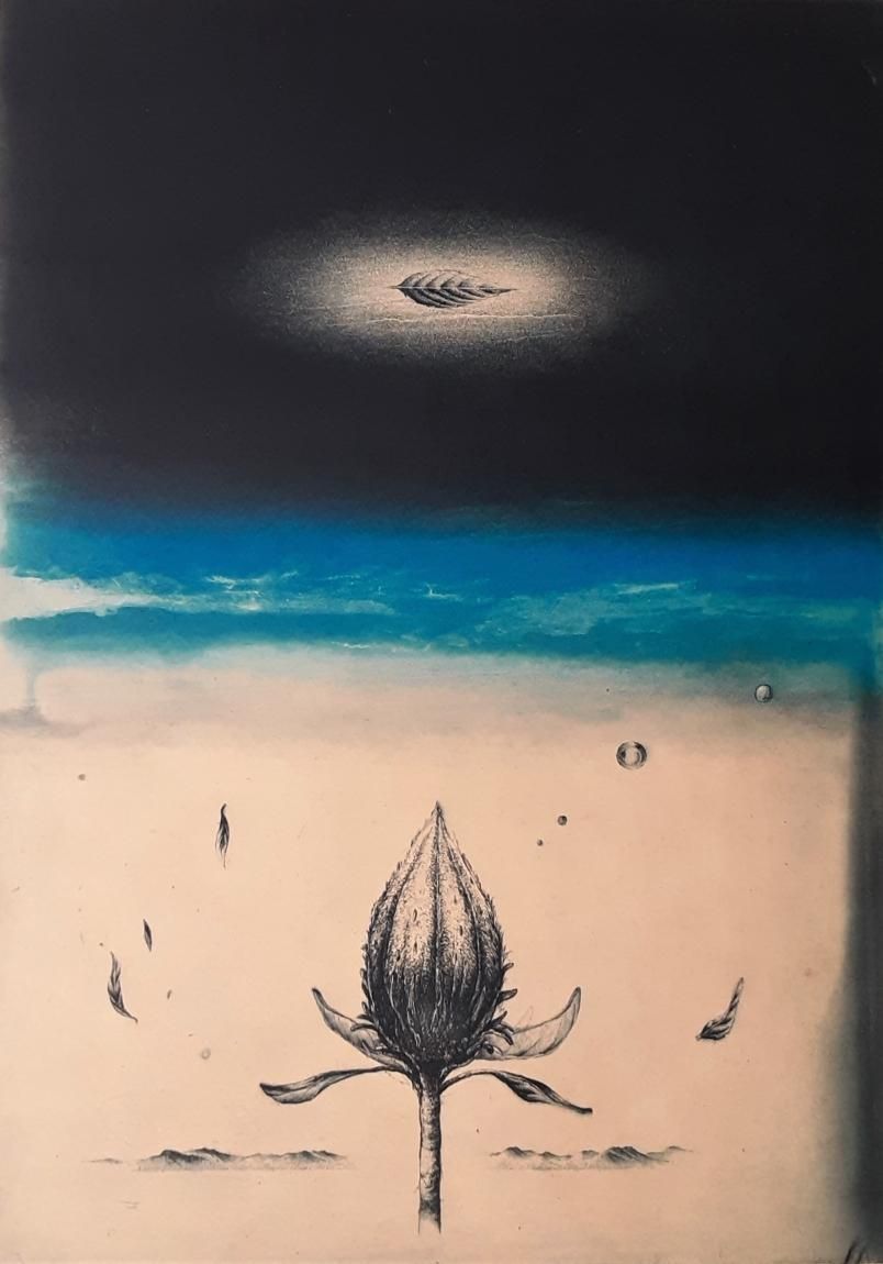 若月 公平 銅版画「青の6号」＊シート - y art gallery