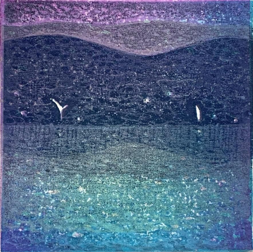 季刊版画芸術　オリジナル版画シート　2枚➕エッチング版画シート 近藤 幸 木版画「twilight」＊シート - y art gallery