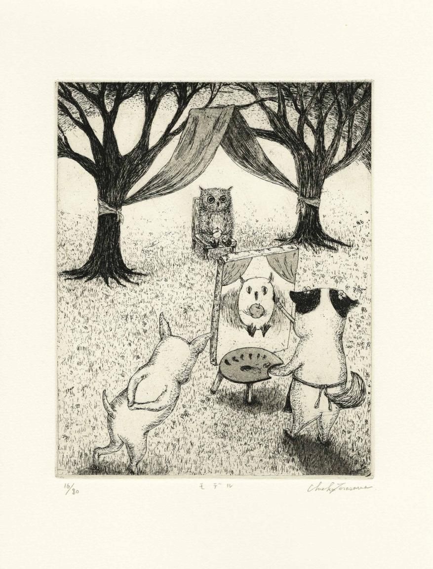 寺澤 智恵子 銅版画「モデル」＊シート - y art gallery