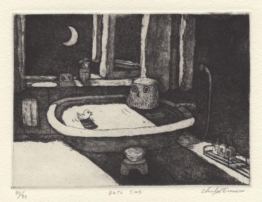 寺澤 智恵子 銅版画「Bath time」＊シート - y art gallery