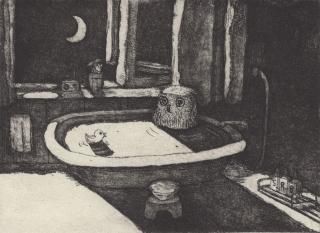 多賀 新 銅版画 魚シリーズ No.23「苦海」*シート - y art gallery 多賀 新 銅版画 魚シリーズ No.23「苦海」*シート - y art gallery