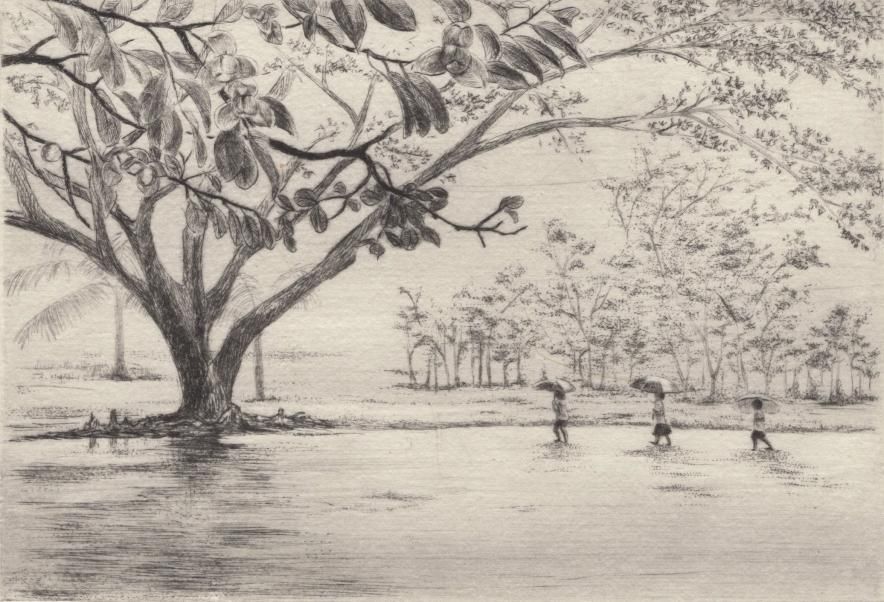 林裕子【アフタヌーン】油彩8S