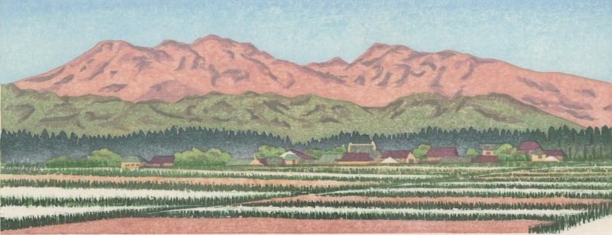 渡辺 裕司 木版画「高原山」＊シート - y art gallery