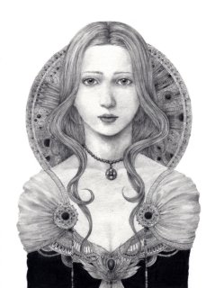坂上  アキ子  鉛筆画「Maria Magdalena」 ＊額装品