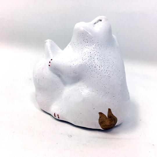 造形作家蝉丸 招き猫の土鈴 仲良し白 - ねこの大五郎 オンライン 造形作家蝉丸 招き猫の土鈴 仲良し白 - ねこの大五郎 オンライン