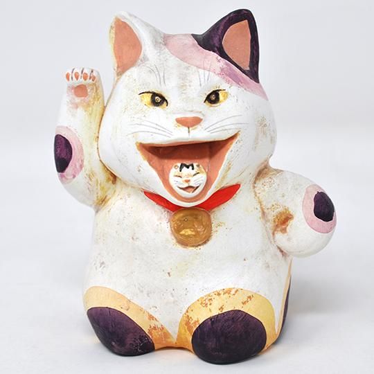 在庫あり! もりわじん作品 「天才福猫S」2 招福猫 開運 店舗 在庫あり! もりわじん作品 「天才福猫S」2 招福猫 開運 店舗