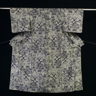 単衣　紬　絣織り　裄丈63.5�