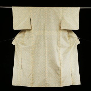 単衣　紬　絣織り　未着用品　裄丈61.5�