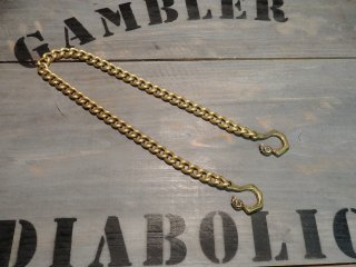 BRASS WALLETCHAIN - DIABOLIC -Leather&Silver-