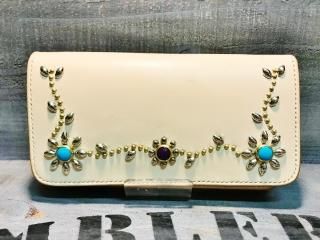 スタッズウォレット サドルレザー 革財布 手縫い レザー