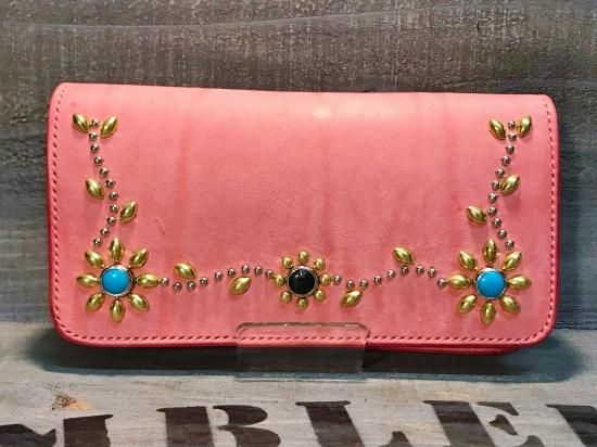 スタッズウォレット/ショルダーレザー/革財布 スタッズウォレット/ショルダーレザー/革財布