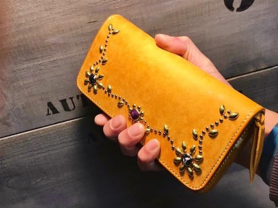 スタッズウォレット/ショルダーレザー/革財布 スタッズウォレット/ショルダーレザー/革財布