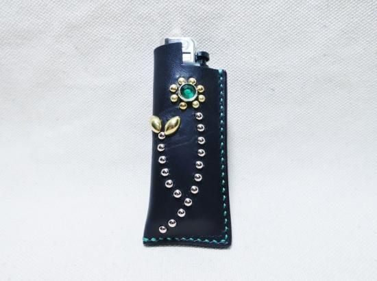 レザー ライターケース　ブラック Buttero Leather Lighter Case / レザー / ライターケース